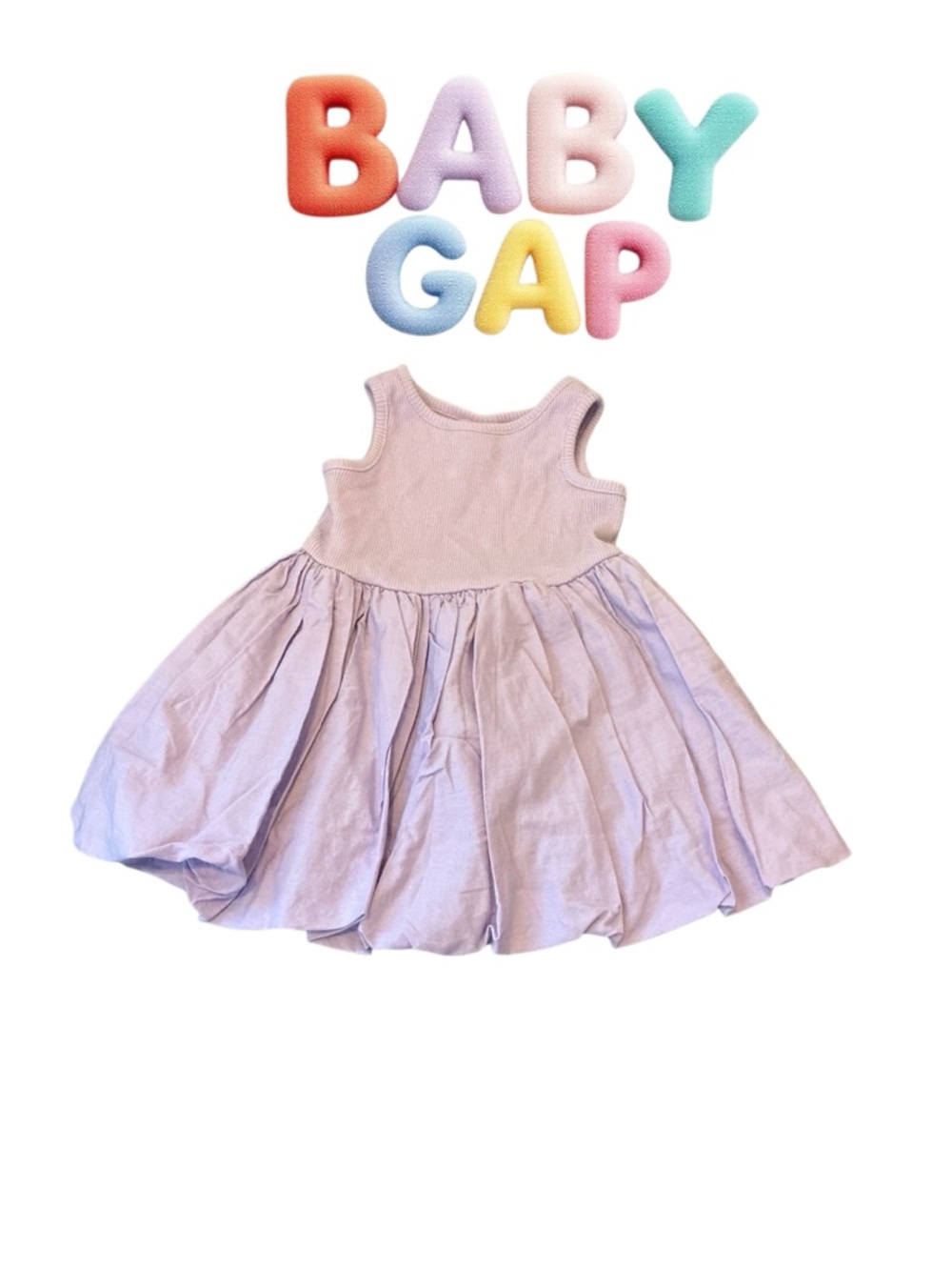 Baby GAP Lavender Ribbed Tank Dress size 6-12 months